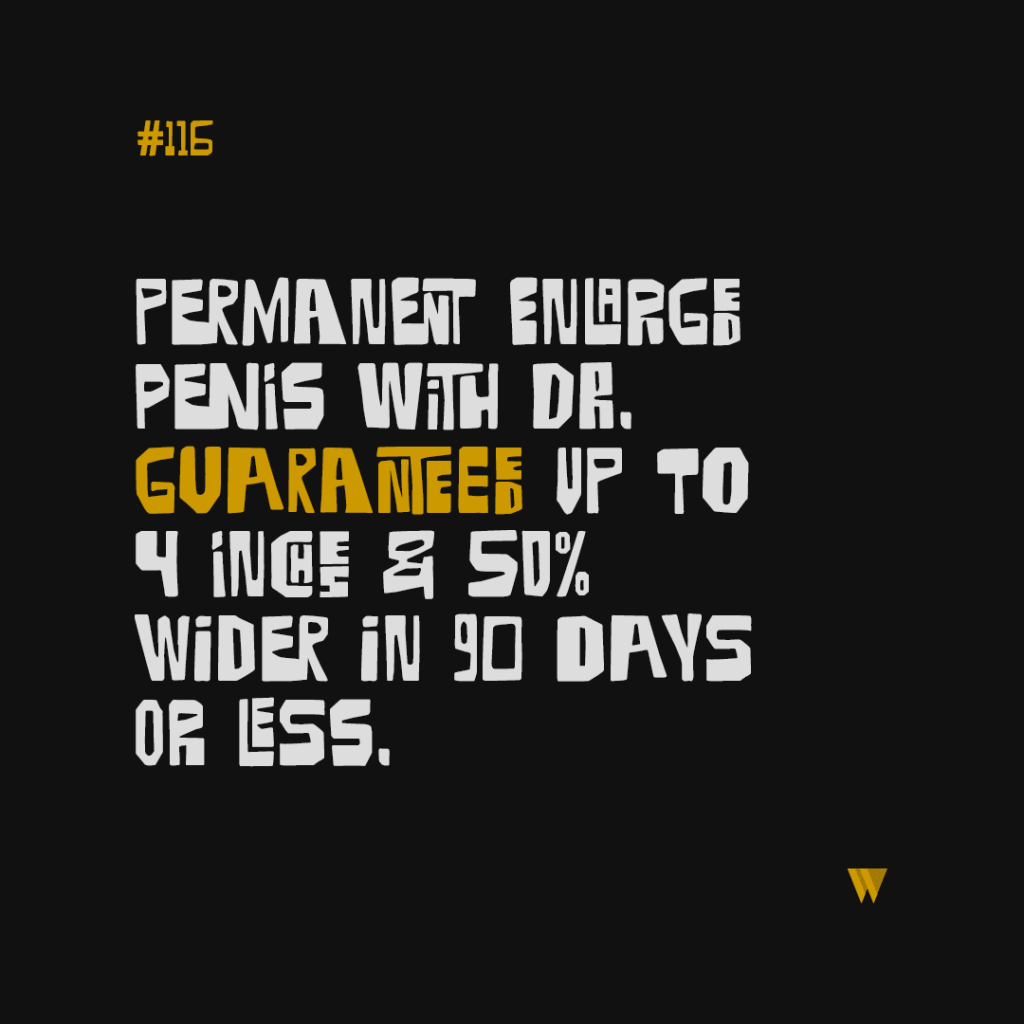 116 Permanent Enlarged Penis
